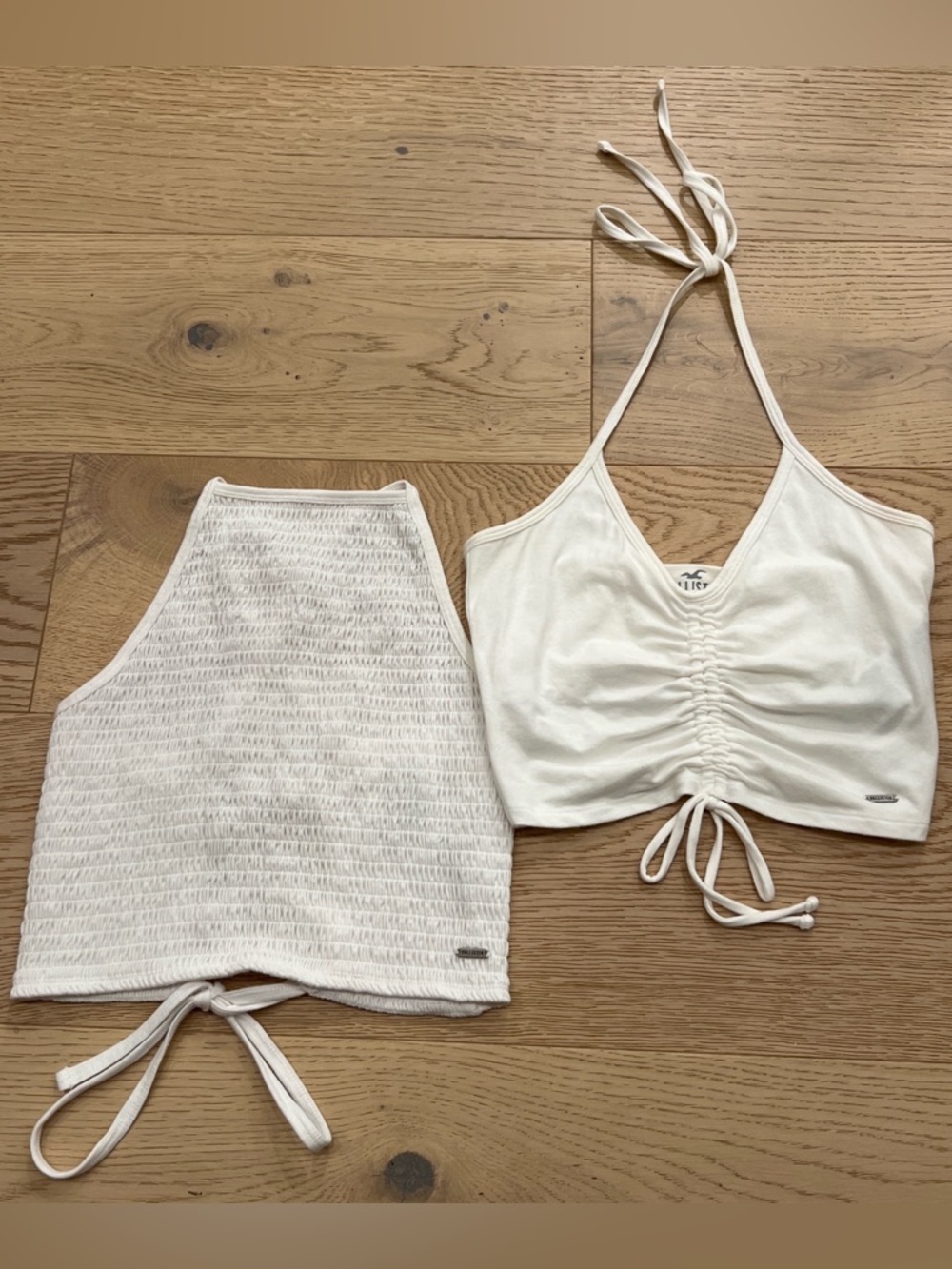 TWO hollister crop tops